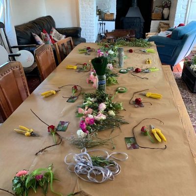 flower crown workshop set up opt